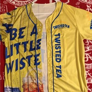 Twisted Tea Yellow and Blue Graphic Jersey